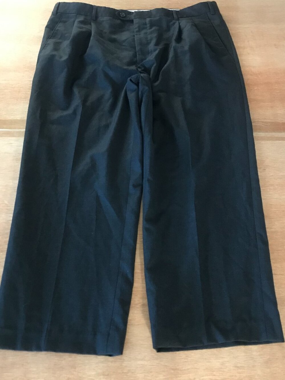 Santorelli Luxury Serge Como 100% Wool Pants Men 38x24 Gray High Rise Pleated